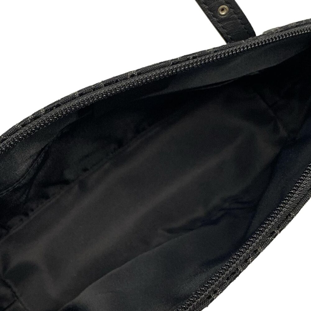Christian Dior DIOR/ChristianDior Trotteur Handbag Black Dark Gray Jacquard - Picture 7 of 15